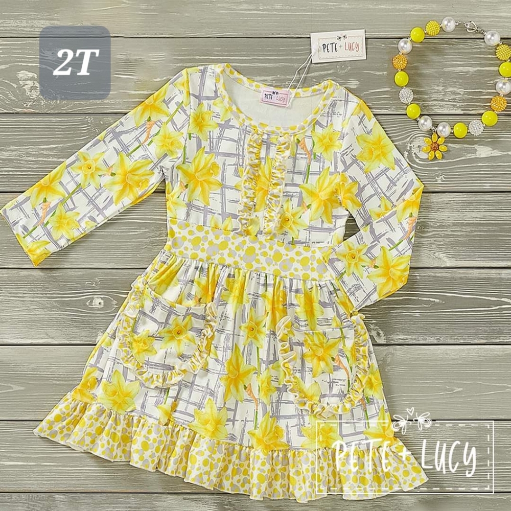 P+L Yellow Floral Dress